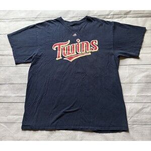 Minnesota Twins Ron Clark 04 Shirt Men’s Size XL MLB Baseball Blue Red Majestic